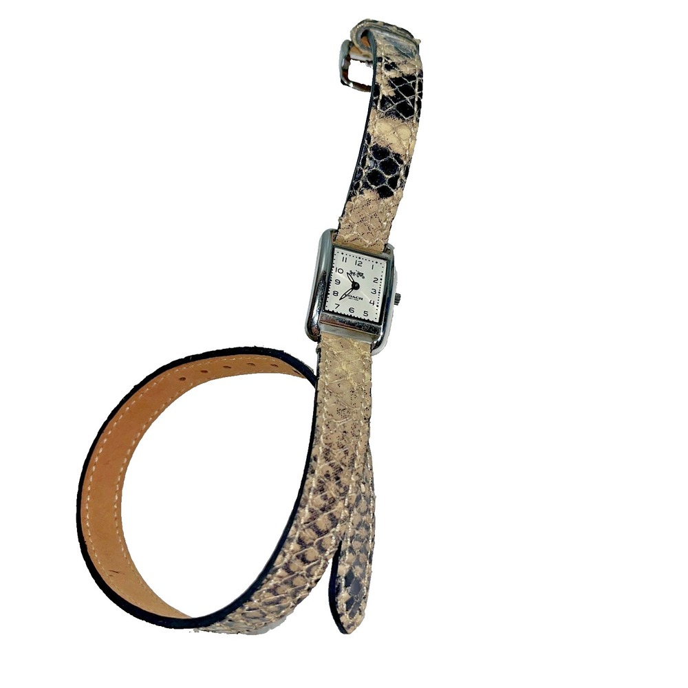 Coach Women's Wristwatch Snake Skin Leather‎ Band UNTESTED